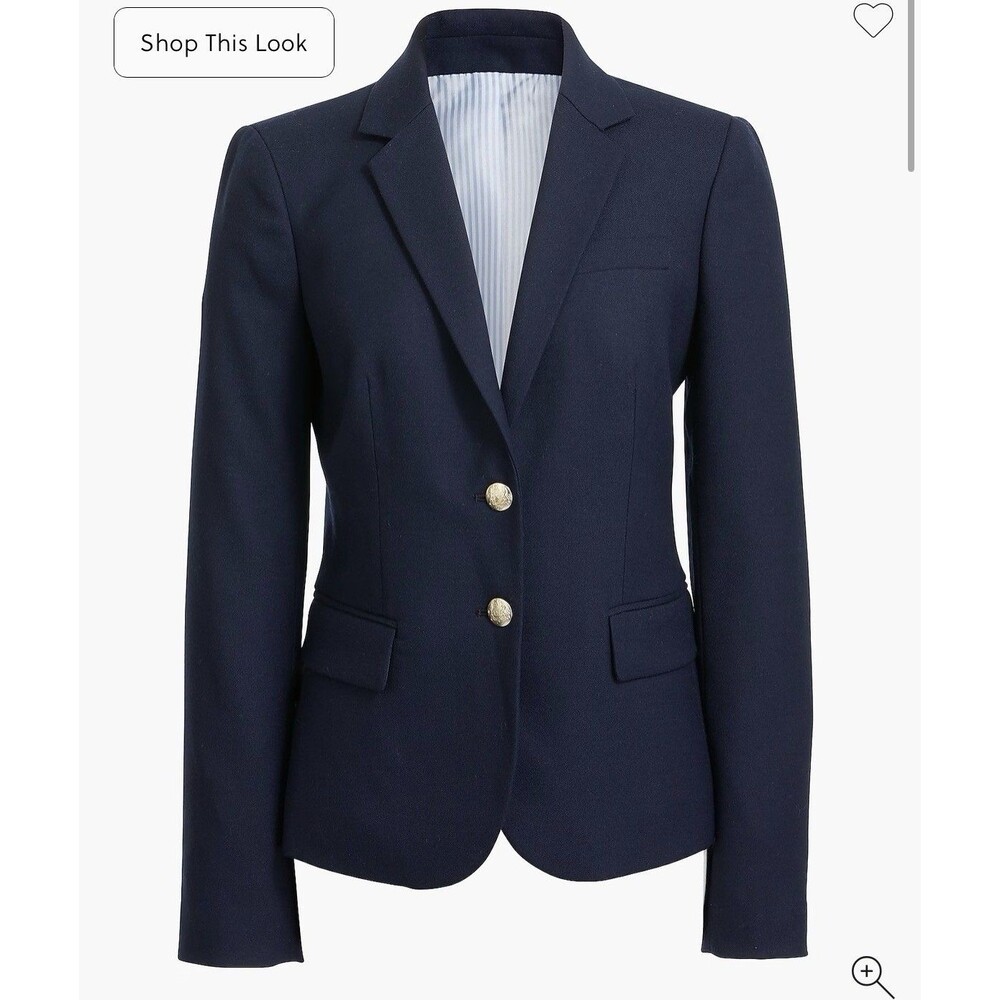 J. Crew Schoolboy Blazer Women’s Size 14 Navy Blue Suit Jacket